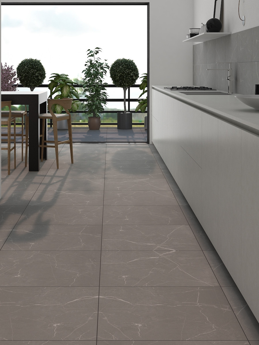 Nexus Grey Porcelain Wall & Floor Tile - 600x300