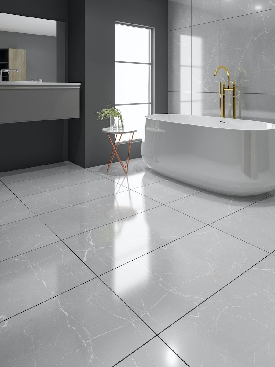 Nexus Grey Porcelain Wall & Floor Tile - 600x300