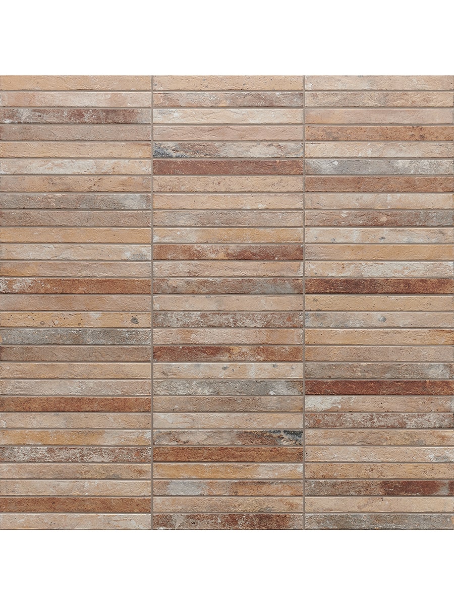 Nolita Multicolour Clay Pavers Effect Porcelain Tile - 48x450x9.5mm