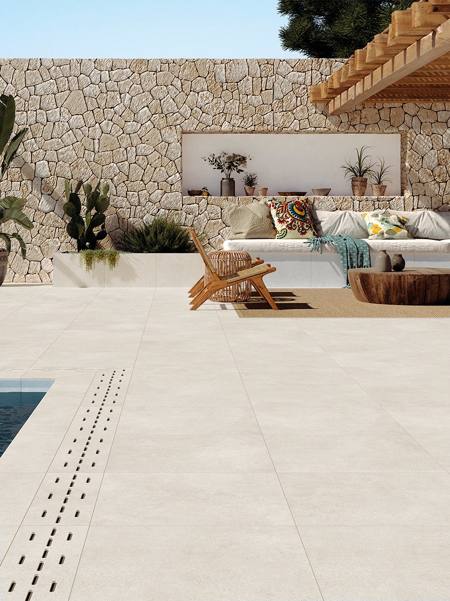 Nomade Bone Outdoor Porcelain - 1000x1000x20mm