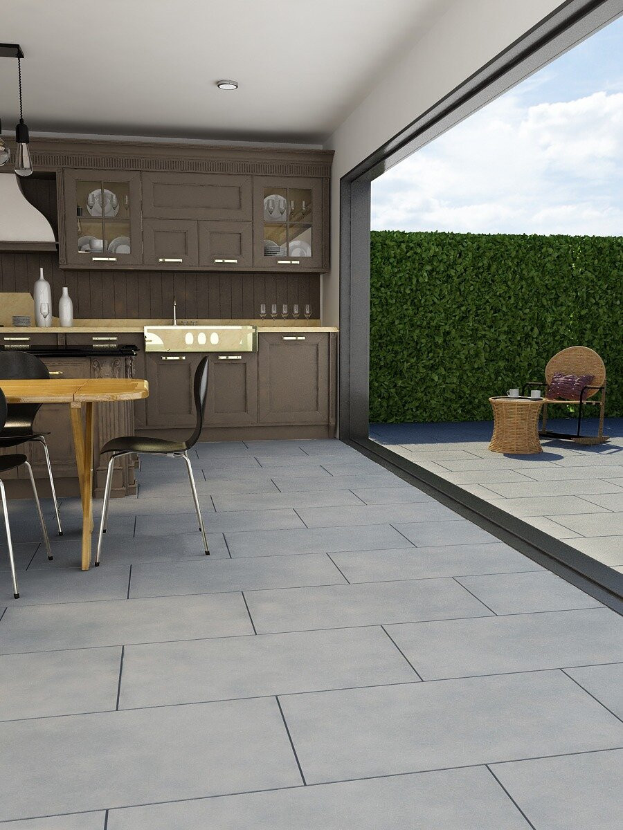 Concrete Grey Anti Slip Wall & Floor Tile - 800x400x9.5(mm)