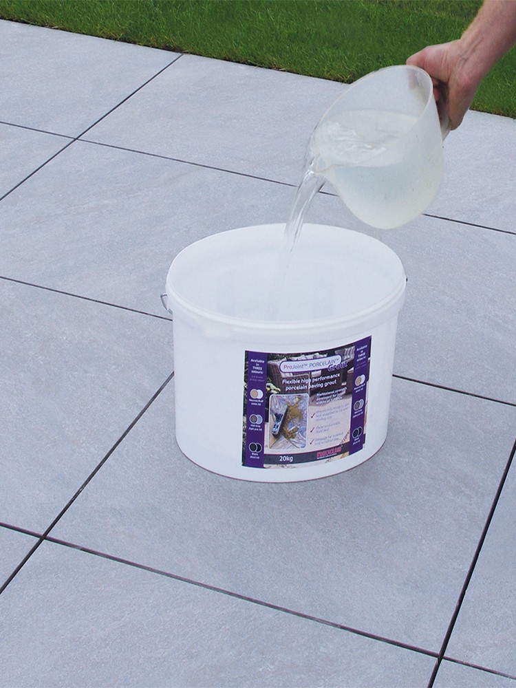 Pro Joint Porcelain Grout Flexible & High Strength Porcelain Paving Grout - 20kg Tub (White)