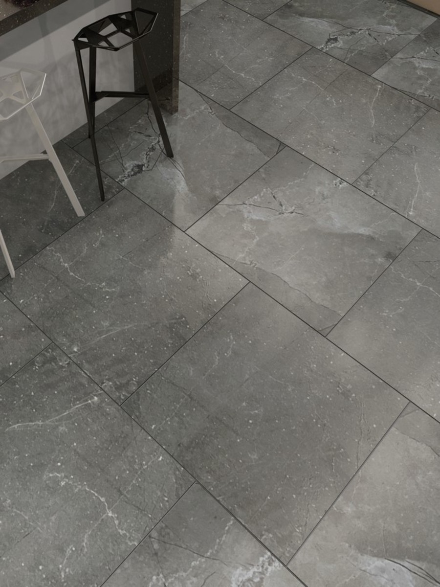 Pulpis Nero Indoor Floor & Wall Tiles - 600x600 (mm)