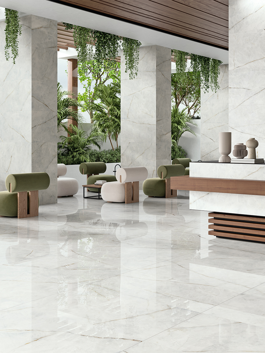 Quartz Polished Porcelain Tile - 1200x600x6mm