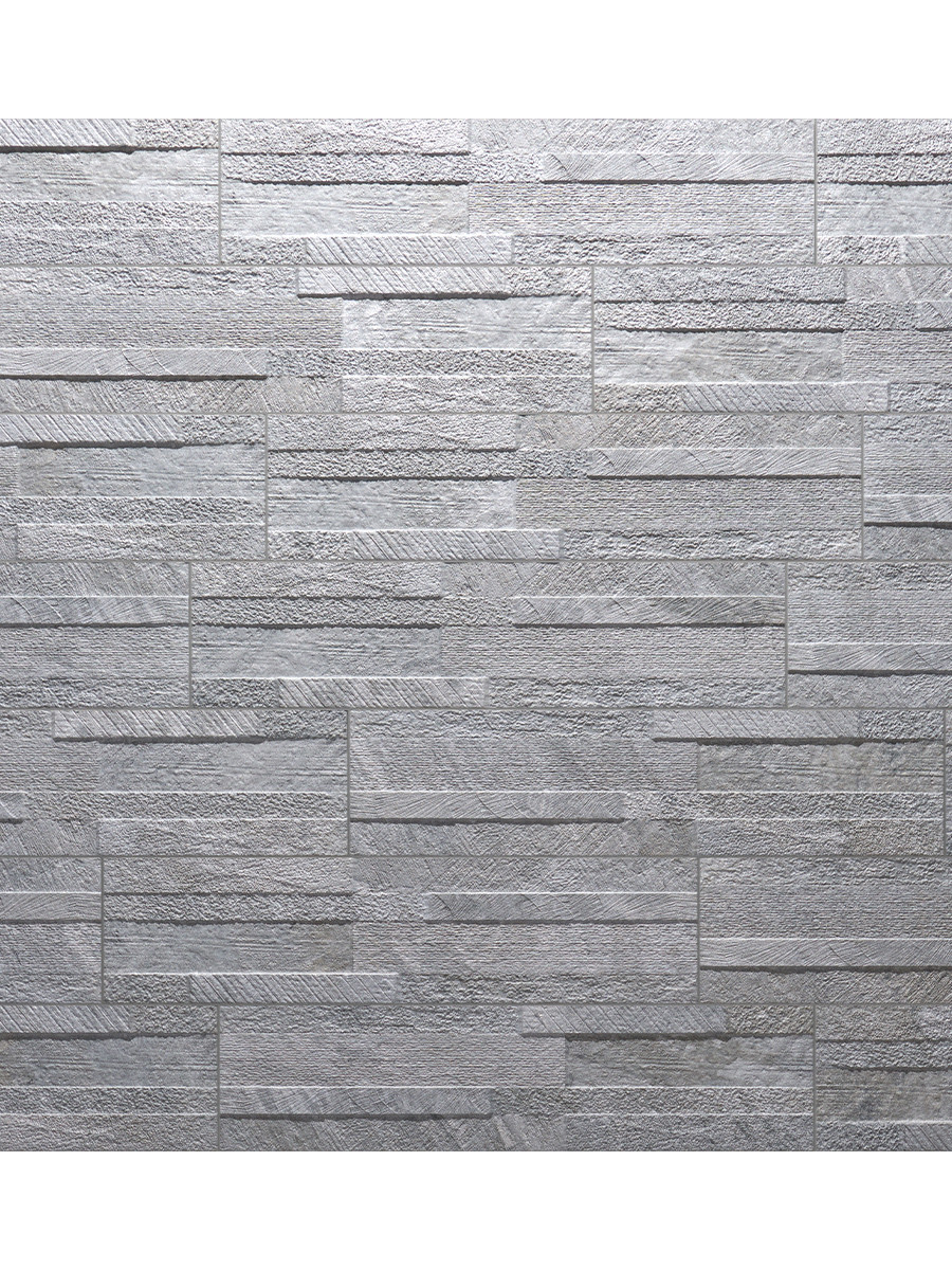 Quartzite Grigio 3D Porcelain Wall Tile - 150x610mm