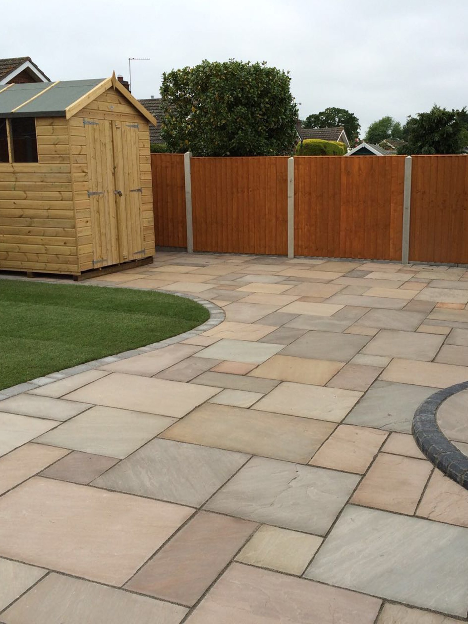 Raj Green Indian Sandstone Paving Slabs -  Mix Size Patio Pack