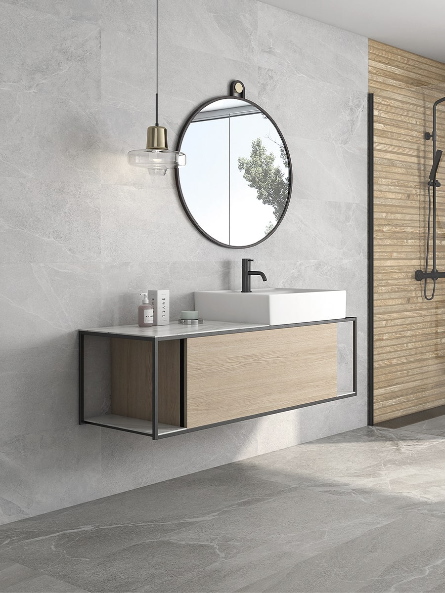 Roca Grey Matt Porcelain Tile - 1200x600mm