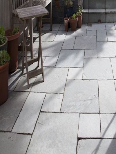 Silver Grey Limestone paving - Mix size Patio pack