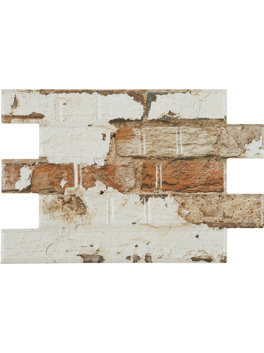 Rustic White Brick Effect Porcelain Wall Tiles - 170x520mm