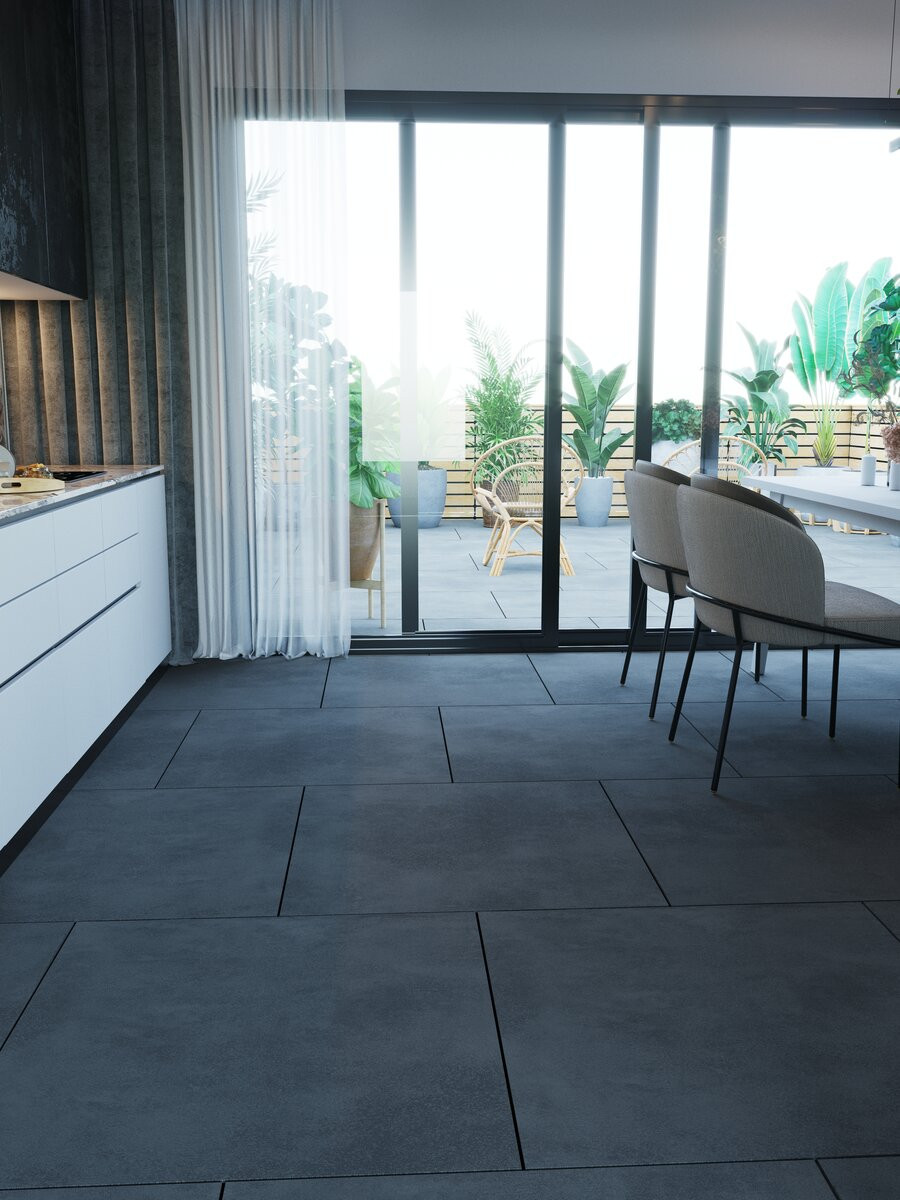 XXL Sefora Nero Indoor Wall & Floor Tile - 800x800mm