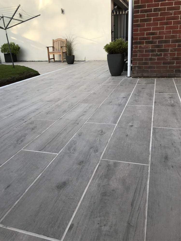 Silver Birch Wood Virtue Vitrified Porcelain Paving Slabs - 1200x300 Pack