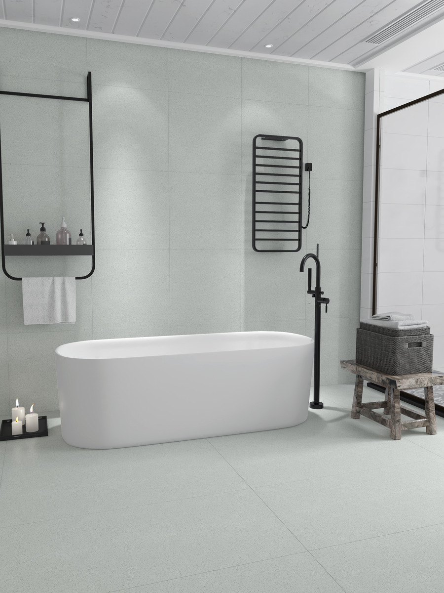 Silver Chalk Protect Matt Porcelain Tile - 1200x600mm