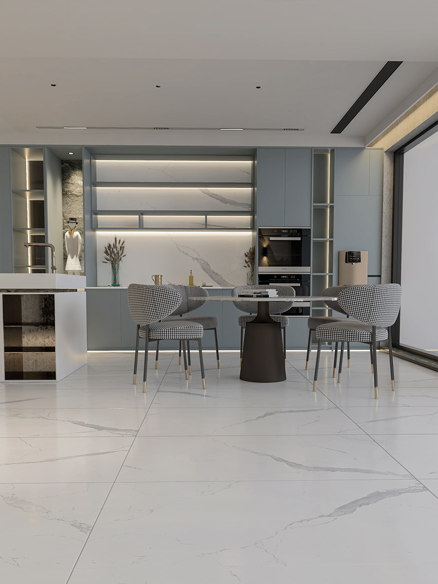 Statuario Polished Porcelain Tile - 1000x1000mm