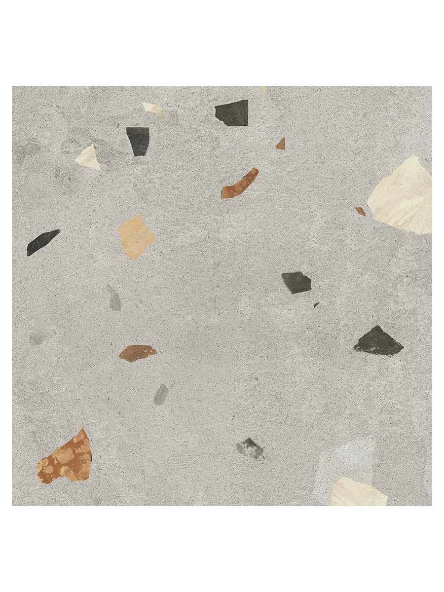 Terrazzo Grigio Porcelain Tile - 600x600mm