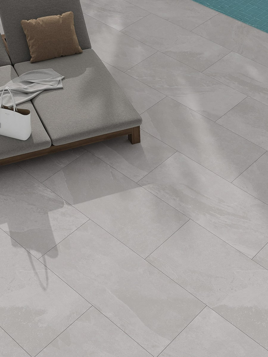 Victoria Grey Outdoor Porcelain Slabs - 1200x600x20mm