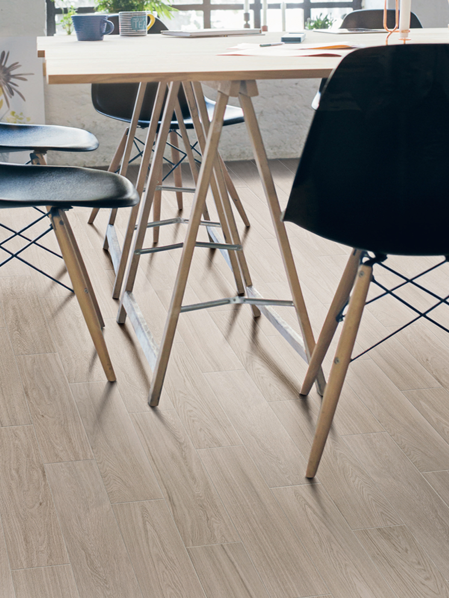 Visual White Italian Wood Effect Indoor Tiles - 500x125(mm)